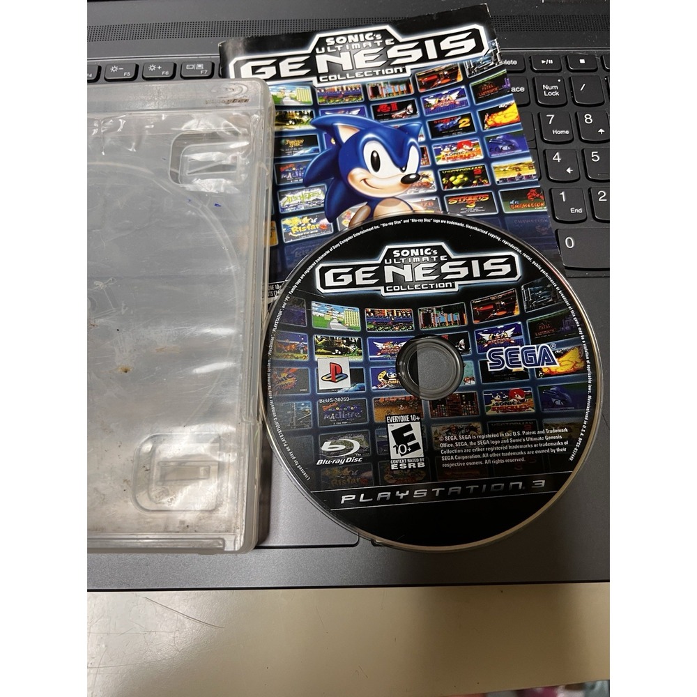Sonics Ultimate Genesis Collection PS3 PlayStation 3 Sega BLUS-30259 Disc Manual